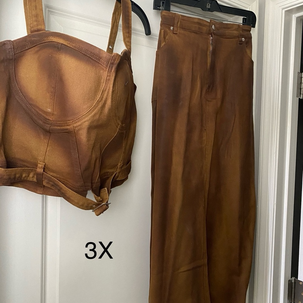 Brown Women's skirt Set